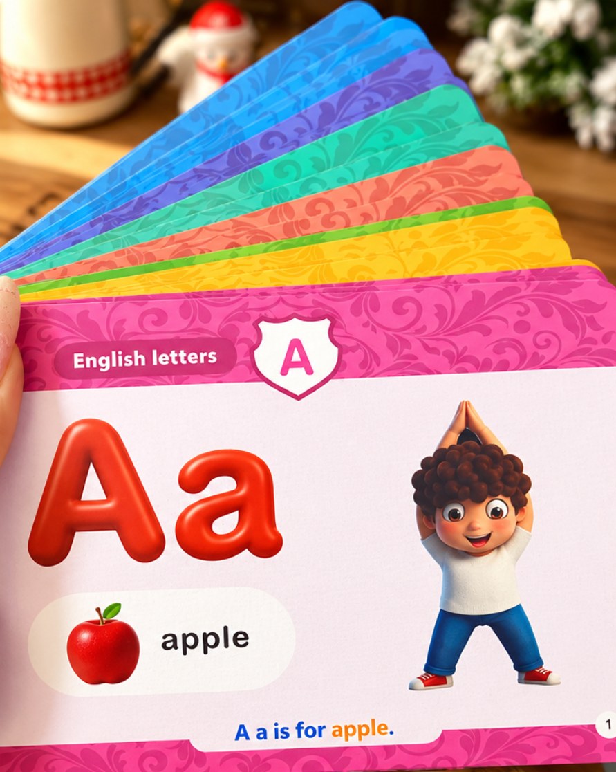 Aa 自然拼读手卡实拍